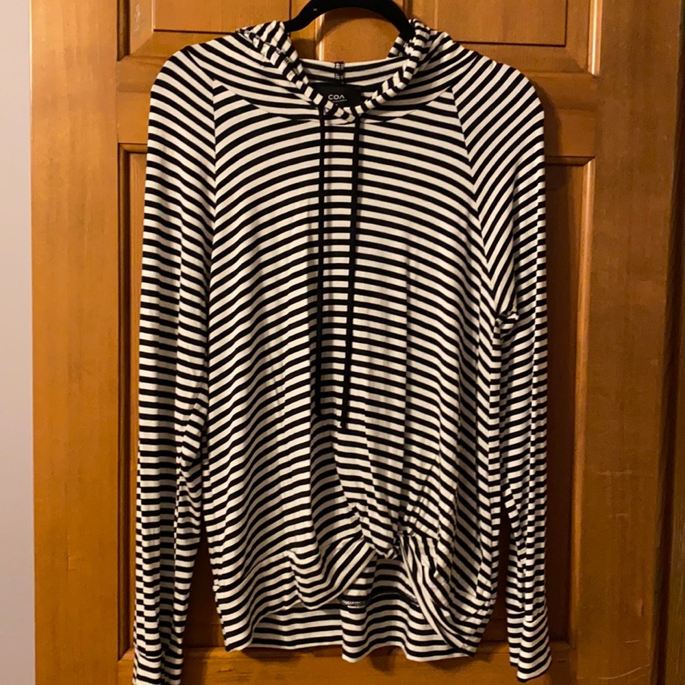 Stripped stretch hoodie